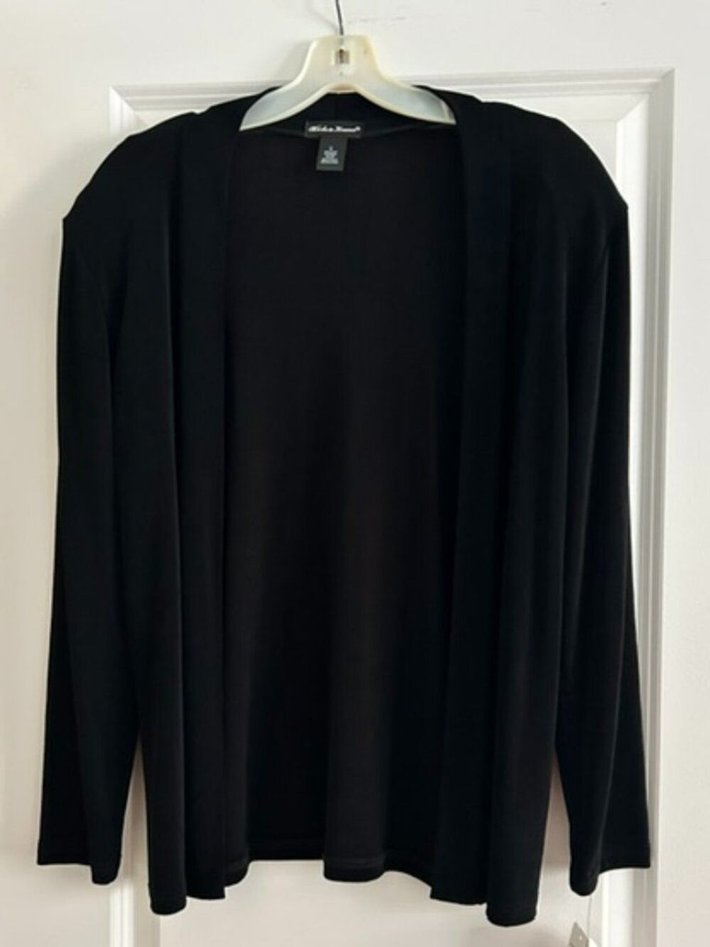 NWT Vintage Made in Heaven Black Open Front Cardigan, Size Small